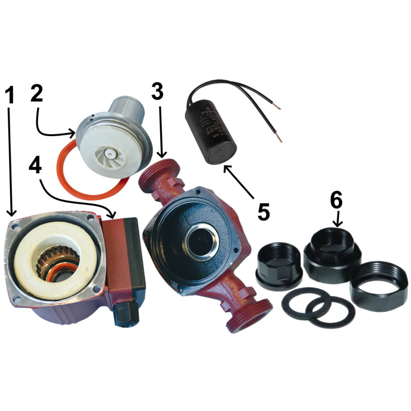 Насос циркуляционный VOLKS pumpe ZP25/4 180мм + гайки