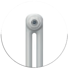 Дизайнерський радіатор DeLonghi Multicolumn H=1800 2-8 (секцій) конф.D (нижче 1/2") RAL9016