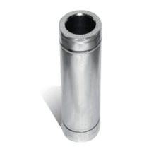 Труба из нержавеющей стали (0.8 мм) с теплоизоляцией в оцинкованном кожухе L=1 м