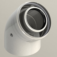 Коліно коаксіальне 45˚ ∅60/100K