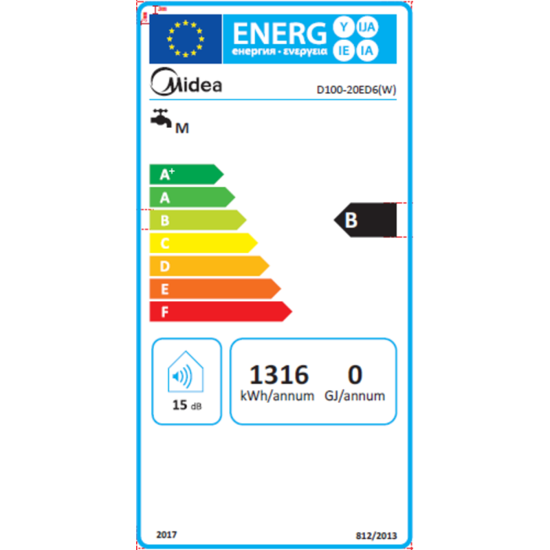 Бойлер MIDEA PRIME Wi-Fi D100-20ED6(W)