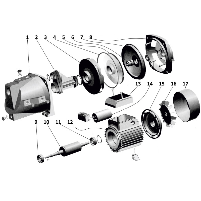 Насос центробежный Optima JET100 1,1кВт чугун длинный