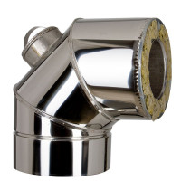 Колено 90 нержоц с ревизией 0.8мм Aisi304 d450/520