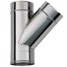 Трійник із нержавіючої сталі (1.0 мм) 45°