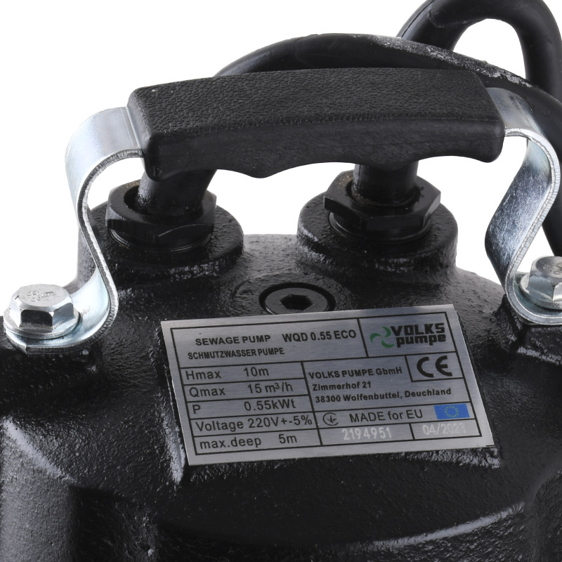 Насос фекальный VOLKS pumpe WQD 0.55 ECO 0.55кВт