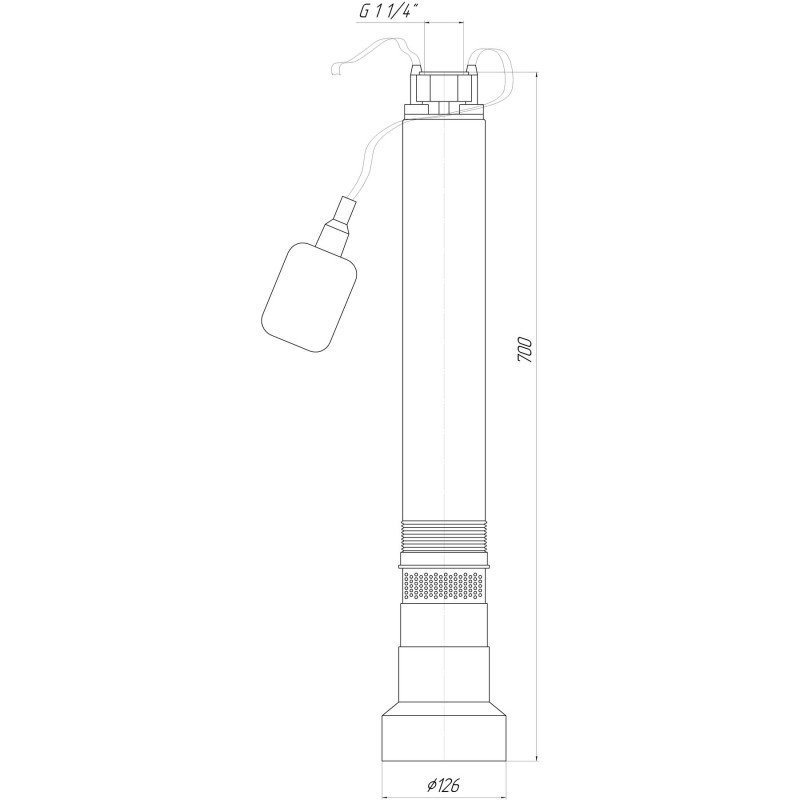 Колодязний насос OPTIMA OP 5,1 - 48/6 F 0,6 кВт ( з поплавком )
