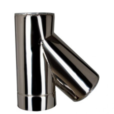 Тройник 45° AiSi304 0,8мм нерж/нерж d100/160