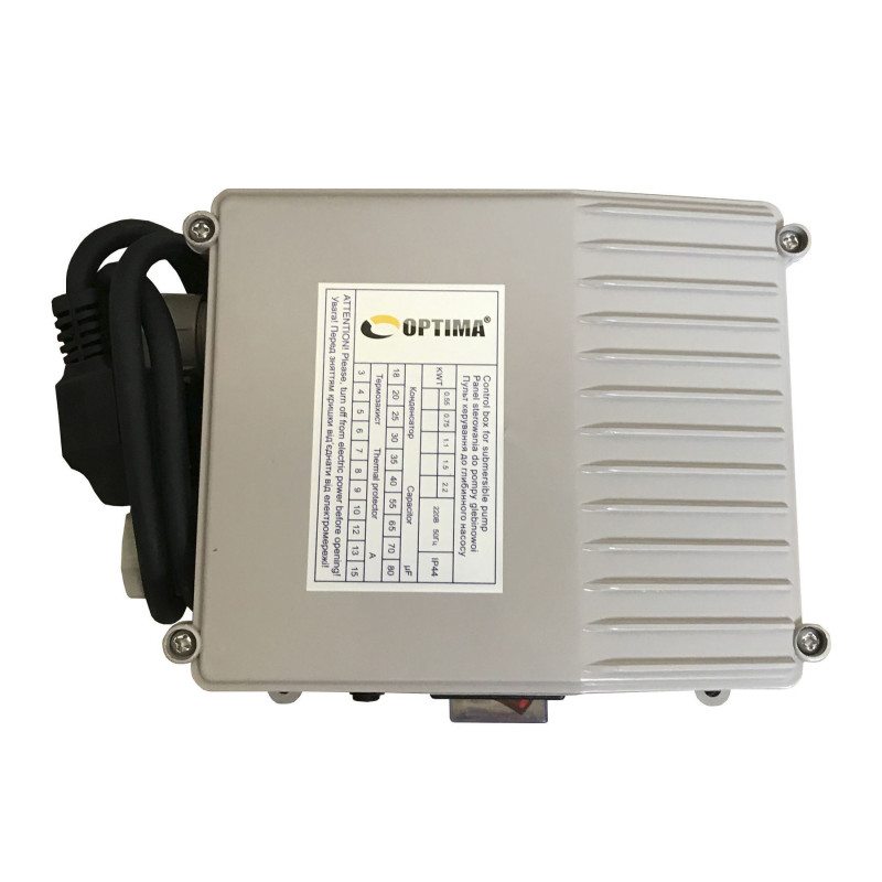 Насос свердловинний з вуст, до піску 3″ OPTIMA 3SDm1,8/15 0,37 кВт 61м + пульт+кабель 15м NEW