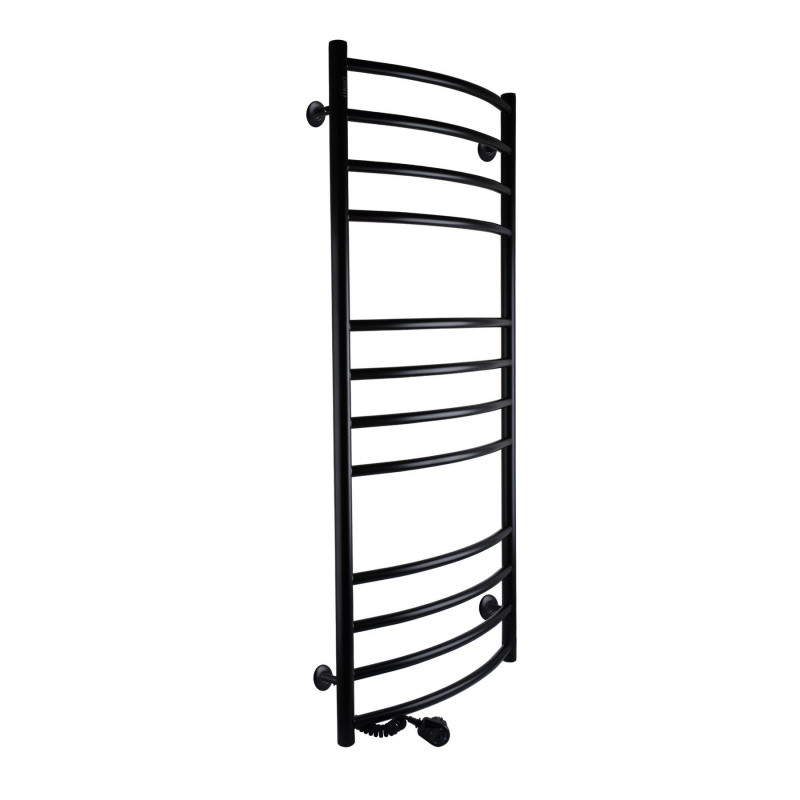 Рушникосушарка UNIO LDE EL 1200-500-12 BLK Лесенка Дуга Элит электро черная