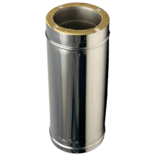 Труба из нержавеющей стали (0.8 мм) с теплоизоляцией в нержавеющем корпусе L=0.5 м