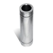 Труба из нержавеющей стали (1,0 мм) с теплоизоляцией в оцинкованном кожухе L=1 м