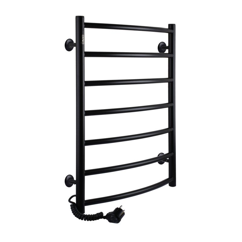 Рушникосушарка UNIO LD EL 700-500-7 BLK Лесенка Дуга электро черная