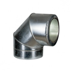 Колено 90° AiSi304 0,8мм нерж/оц d200/260