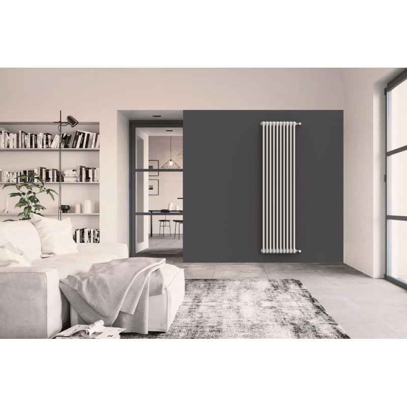 Дизайнерський радіатор DeLonghi Multicolumn H=1500 3-6 (секцій) конф.0 (бічне 1/2") RAL9016