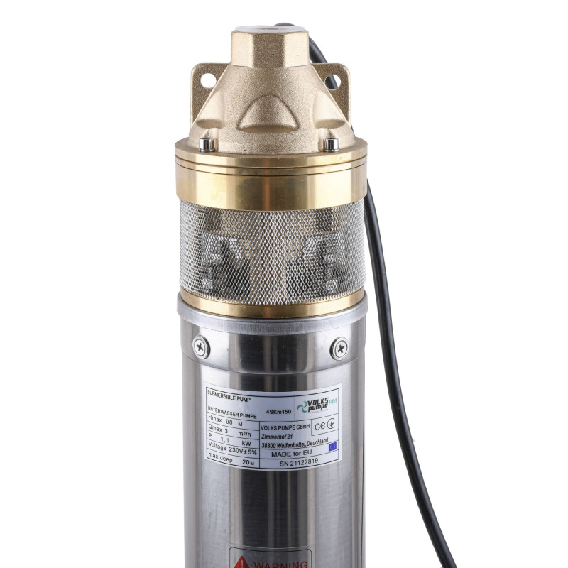 Насос свердловинний вихровий VOLKS pumpe PM 4SKm150 1,1 кВт + кабель 10м