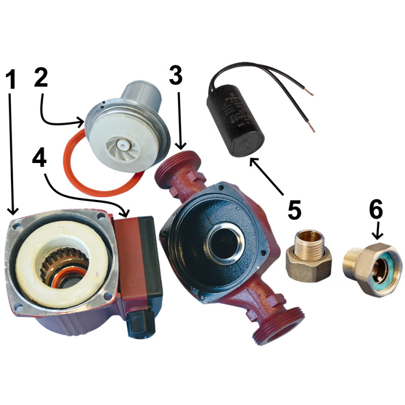 Насос циркуляционный Optima OP15-60 130мм + гайки, + кабель с вилкой!