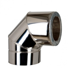 Колено 90° AiSi321 0,8мм нерж/нерж d120/180