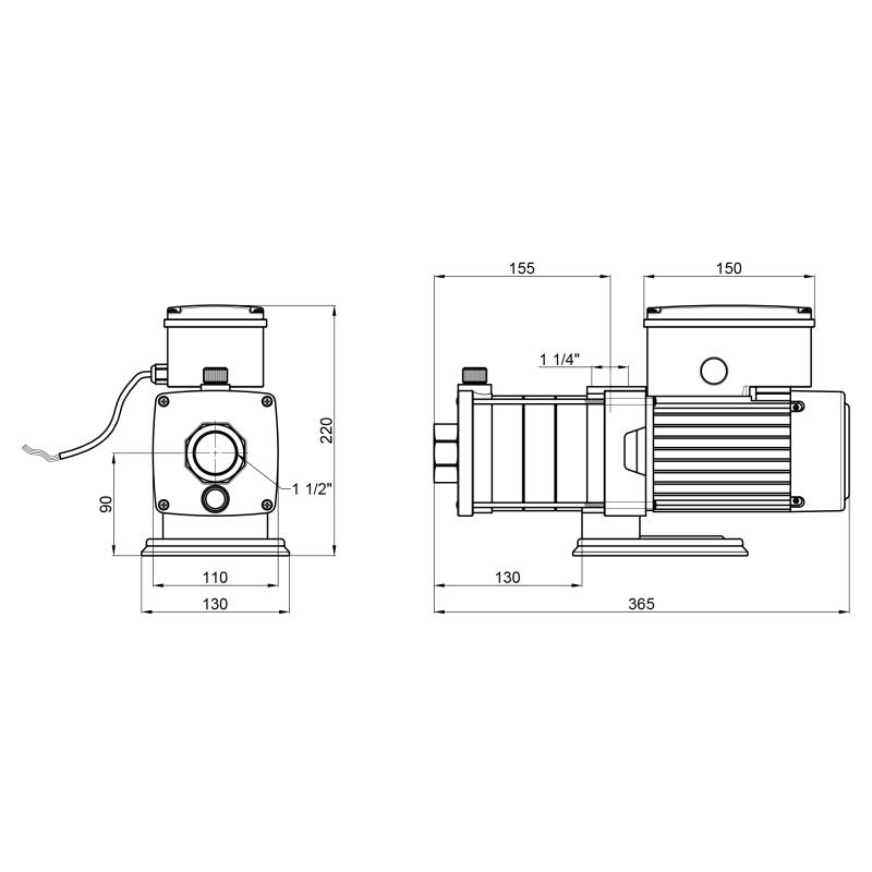 Насос самовсасывающий многоступенчатый Thermo Alliance SRM-304 0,55 кВт