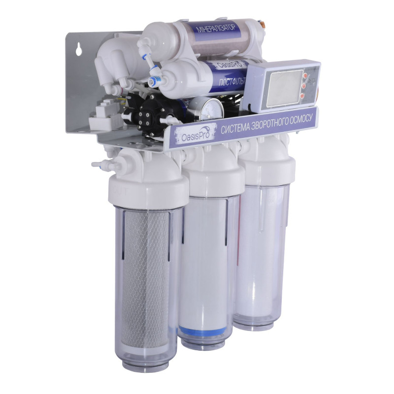 Система зворотного осмосу OasisPro BSL02M-RO-75 насос/мінералізатор/блок керування
