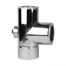 Тройник 87 нерж/нерж с ревизией 0.5мм Aisi304 d300/360