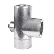 Тройник 87 нерж/оц с ревизией 0.8мм Aisi321 d100/160