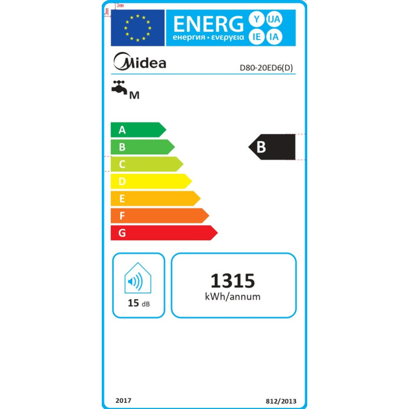 Бойлер MIDEA PRIME Wi-Fi D80-20ED6 (D)
