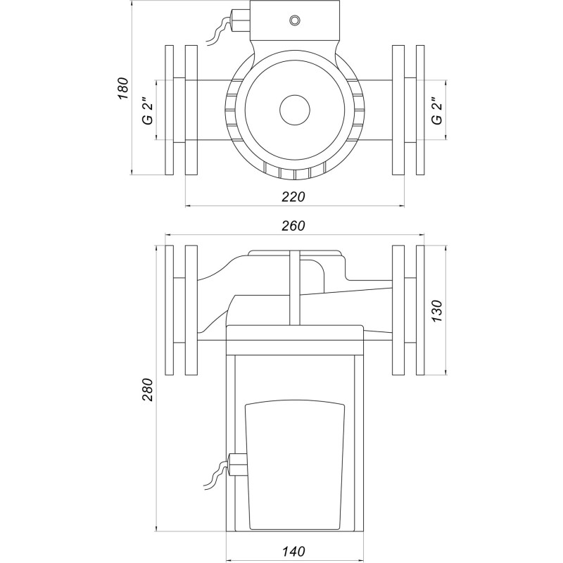 Насос циркуляційний фланцевий Optima OP50-180 245мм + кабель з вилкою!
