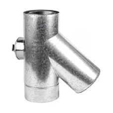 Тройник 45 нерж/оц с ревизией 0.8мм Aisi321 d450/520