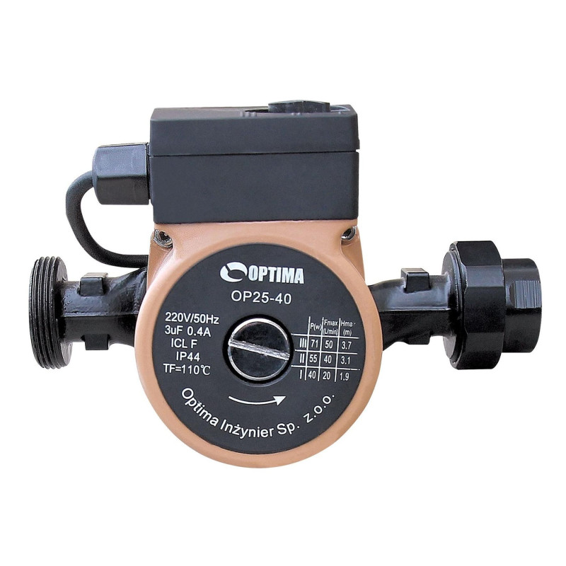 Насос циркуляційний Optima OP25-60 180мм + гайки + кабель з вилкою!
