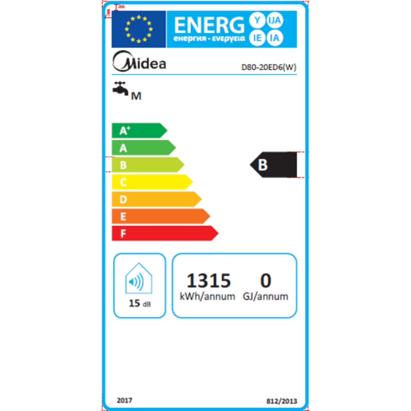 Бойлер MIDEA PRIME Wi-Fi D80-20ED6 (W)