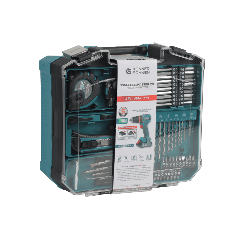 Комплект акумуляторного електроінструменту KS ID20V-60 KIT 74