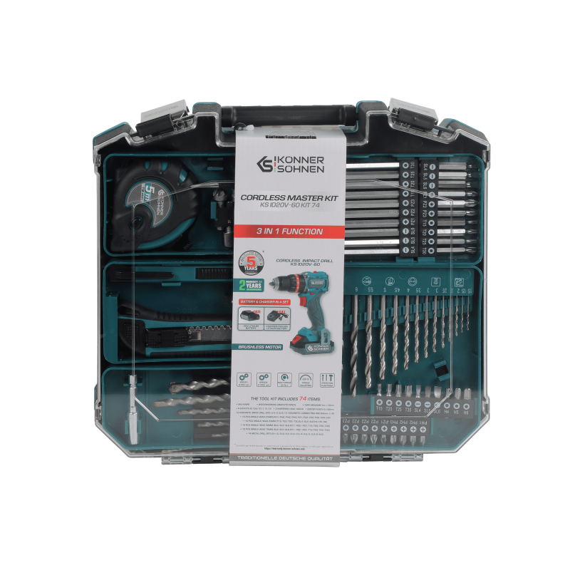 Комплект акумуляторного електроінструменту KS ID20V-60 KIT 74
