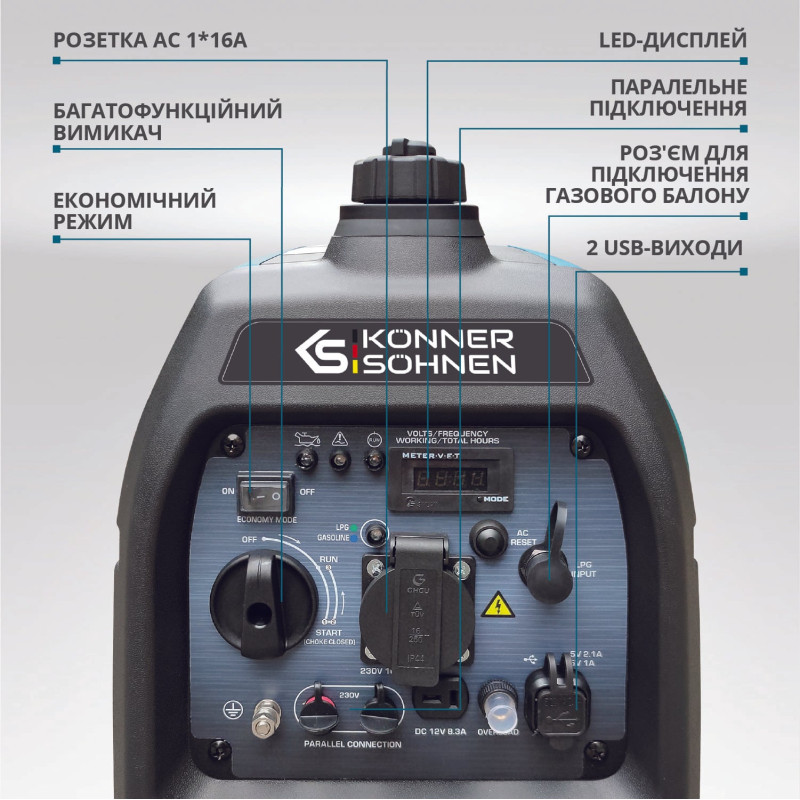 Інверторний газобензиновий генератор KS 3100iG S