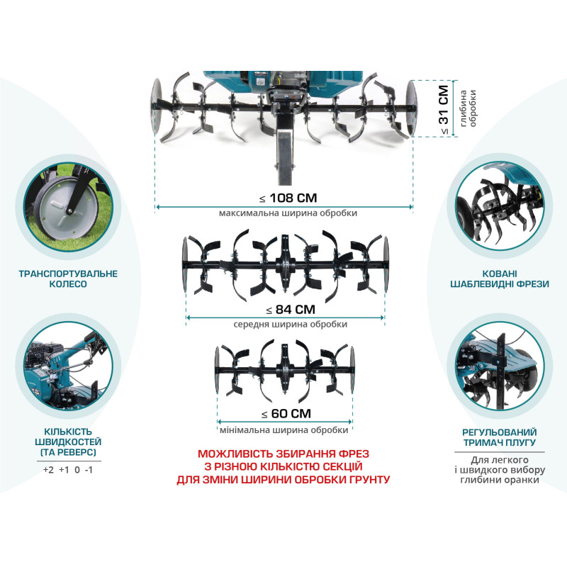 Бензиновий культиватор KS 7HP-950A