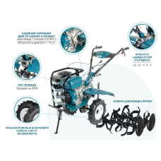 Бензиновий культиватор KS 9HP-1350G-3 (400)