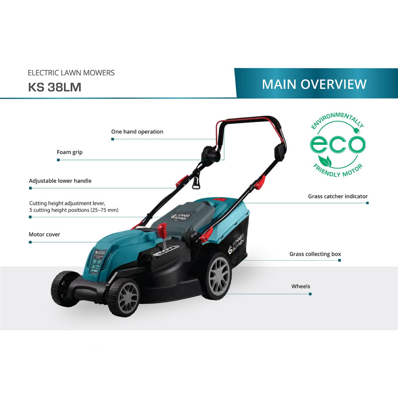 Електрична газонокосарка KS 38LM