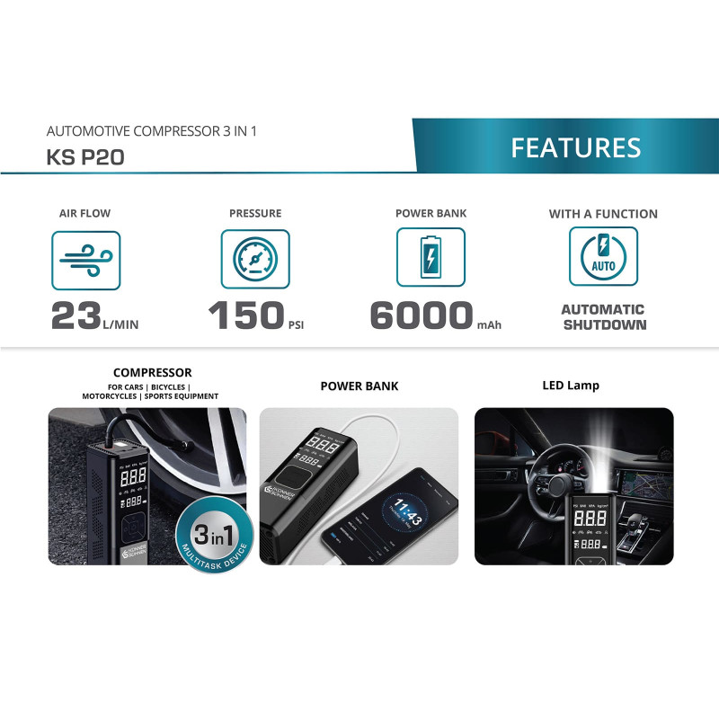 Акумуляторний компресор KS P20