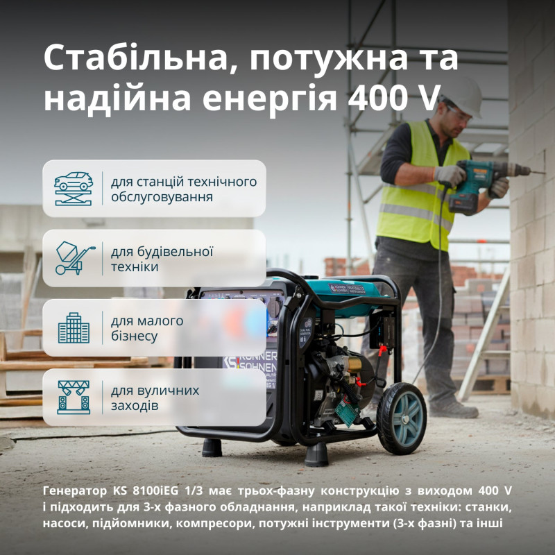 Інверторний генератор KS 8100iEG 1/3