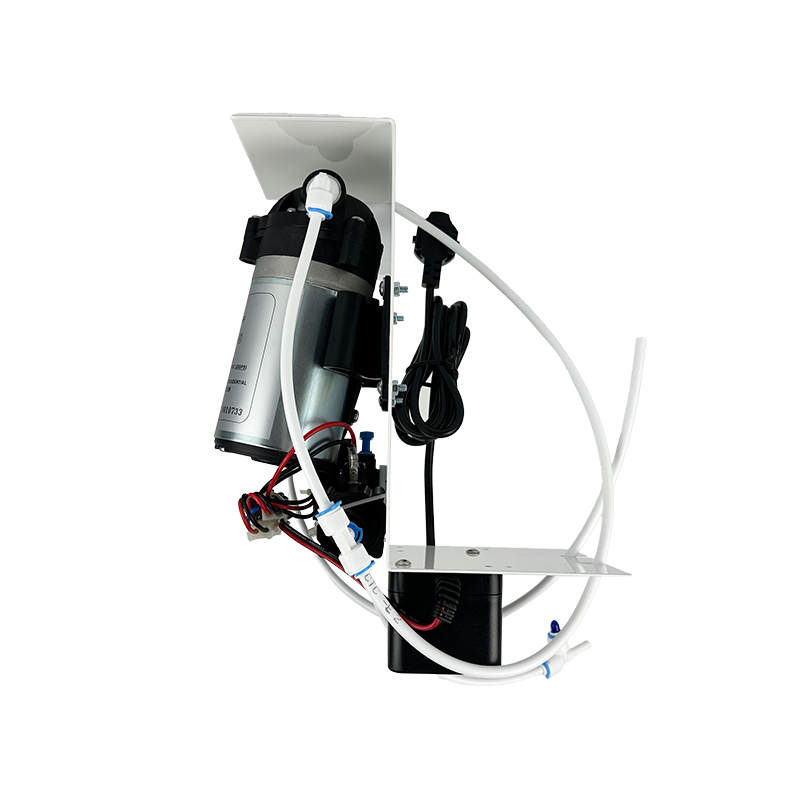 Помпа до зворотного осмосу Organic 50-75 GPD на кронштейні з датчиками