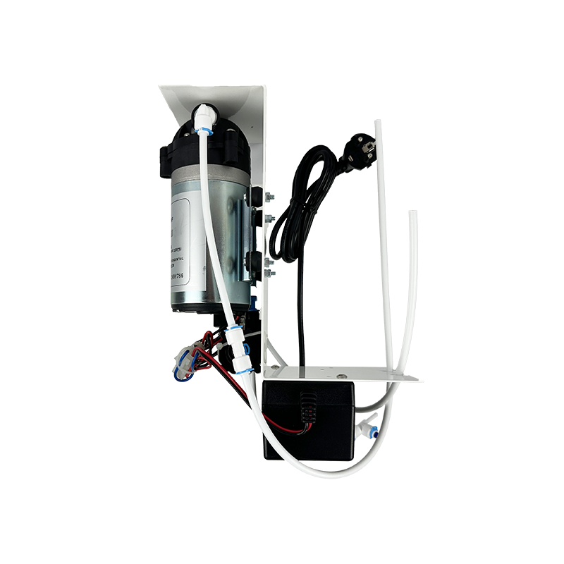 Помпа до зворотного осмосу Organic 100 GPD на кронштейні з датчиками