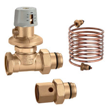 140300 Регулятор диференціального тиску Ø1&Prime; 50÷300 мбар з капілярною трубкою та трійником CALEFFI