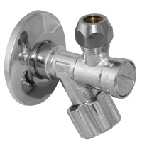B402881SCV Кран з ФІЛЬТРОМ вентильний для сантехприладів Ø1/2″ х 3/8″ VA Albertoni srl
