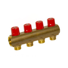 234E06050A Колектор з вентилями Ø1&Prime; х 4 х 3/4&Prime;ЗР (red/червоний) I=50 мм BIANCHI F.LLI S.P.A.