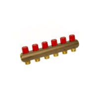 236E06050A Колектор з вентилями Ø1&Prime; х 6 х 3/4&Prime;ЗР (red/червоний) I=50 мм BIANCHI F.LLI S.P.A.