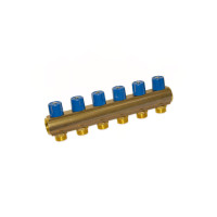 236E06050D Колектор з вентилями Ø1&Prime; х 6 х 3/4&Prime;ЗР (blue/синій) I=50 мм BIANCHI F.LLI S.P.A.