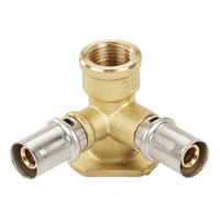 40552004 Коліно подвійне настінне (прес) Ø20 х 20 х 1/2″ В Idrosanitaria Bonomi S.p.a.