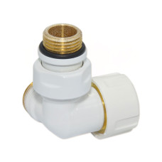 V175111EFSX Термоклапан трьохосьовий БІЛИЙ корпус + штуцер Ø1/2&Prime; х 24-19 SX (лівий) FIRST CORNER Carlo Poletti Srl