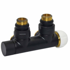 V37110EFS9005OSB Вузол термостатичний TWIN THERMO BLACK MATTE кут. Ø1/2&Prime; З x 3/4&Prime; EK 50 мм ПРАВИЙ Carlo Poletti Srl