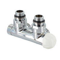 V37110BSB Вузел термостатичний TWIN THERMO ХРОМ кутовий ПРАВИЙ Ø1/2&Prime; З x 3/4&Prime; EK 50 мм Carlo Poletti Srl