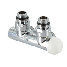 V37110BSB Вузел термостатичний TWIN THERMO ХРОМ кутовий ПРАВИЙ Ø1/2&Prime; З x 3/4&Prime; EK 50 мм Carlo Poletti Srl